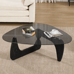 Load image into Gallery viewer, AERICURVE curved glass coffee table side view