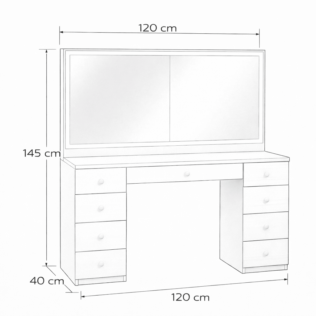 ELVAN Vanity Desk - woodx