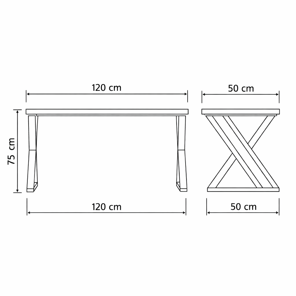 X - FRAME Writing Desk - woodx